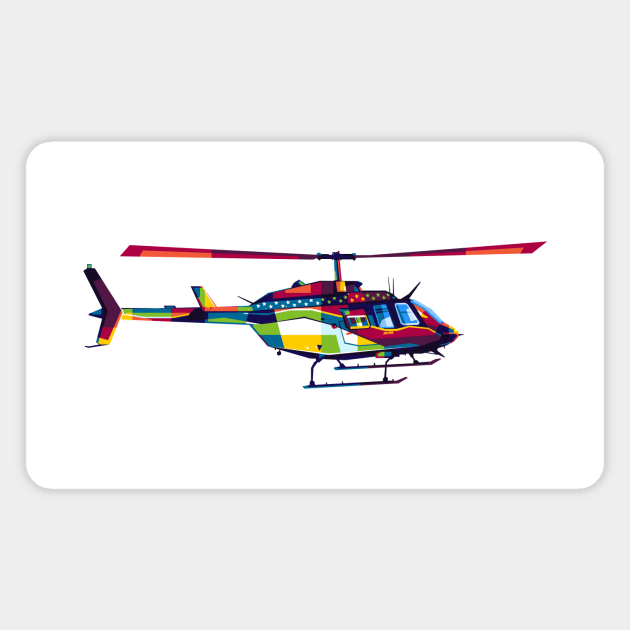 Bell 206 Magnet by wpaprint